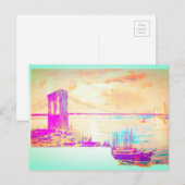 有名なブルックリン橋 ポストカード (正面/裏面)