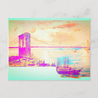 有名なブルックリン橋 ポストカード