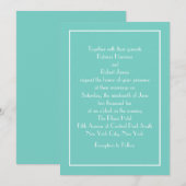 有名なブルー結婚式招待状 招待状 (正面/裏面)