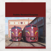 有名なペンシルベニア鉄道の復元された機関車 ワインラベル (シングルラベル)