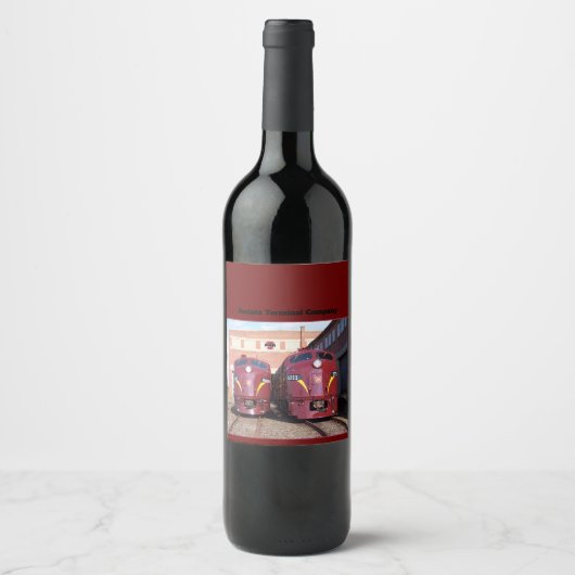 有名なペンシルベニア鉄道の復元された機関車 ワインラベル (正面)