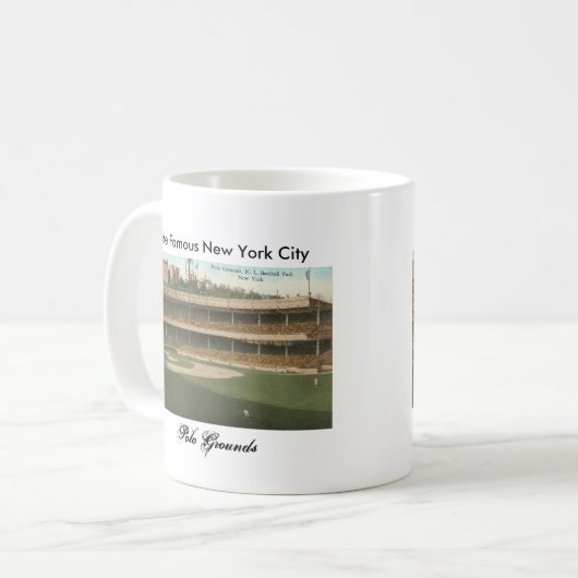 有名なポロは野球公園、ニューヨークを基づかせています コーヒーマグカップ (正面左)