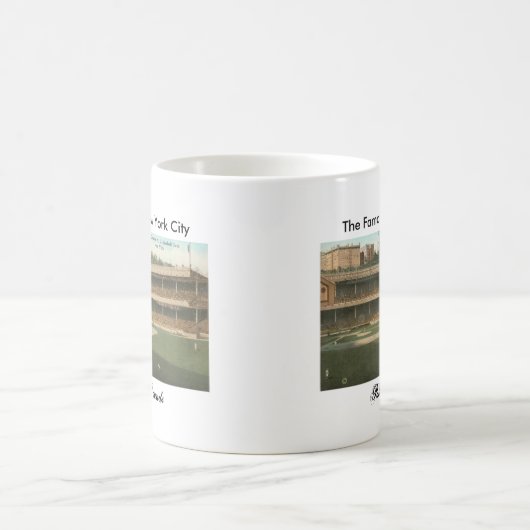 有名なポロは野球公園、ニューヨークを基づかせています コーヒーマグカップ (中央)