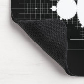 有名なマンデルブローのフラクタルセットホワイトオンブラック マウスパッド (コーナー)