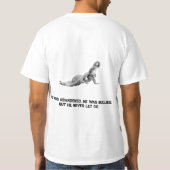 有名なミーム; おさるを殴れ Tシャツ (裏面)