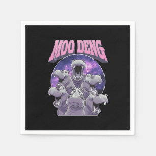 有名なモーベビーピギーヒッポムーデン スタンダードカクテルナプキン