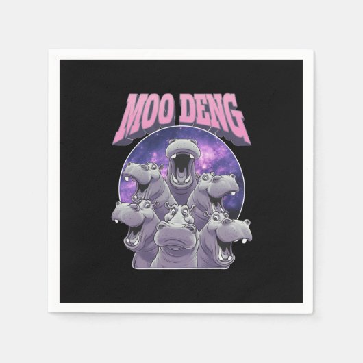 有名なモーベビーピギーヒッポムーデン スタンダードカクテルナプキン (正面)