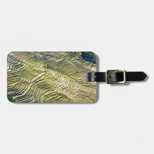 有名なユアンヤンライステラス – 雲南省、中国 ラゲッジタグ (正面横)