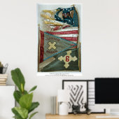 有名なユニオンバトルフラッグ – プレート1 - ポスター (ホームオフィス)