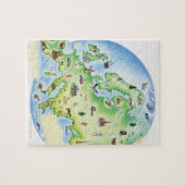 有名なヨーロッパのイラストレーションの地図 ジグソーパズル (横)