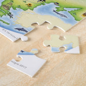 有名なヨーロッパのイラストレーションの地図 ジグソーパズル (側面)