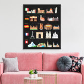 有名なヨーロッパのモニュメント キャンバスプリント (インサイチュ (リビング))