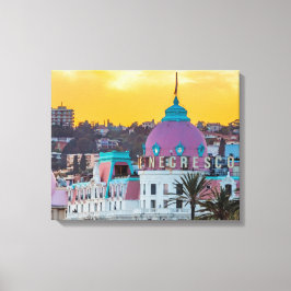 有名なラグジュアリーホテルホテルネグレスコinニースフランス キャンバスプリント