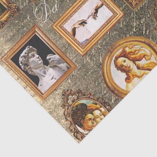 有名なルネッサンスアートフレームアンティークデクページ 薄葉紙 (詳細)
