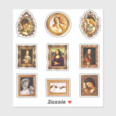 有名なルネッサンス美術額入セットパック シール (シート)