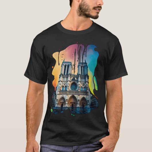 有名なロケーション – Notre-Dame T-Shirt Tシャツ (正面)
