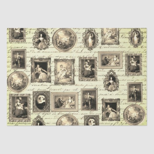 有名なロコアートフレームアンティークベージュデコページ 薄葉紙 (正面)