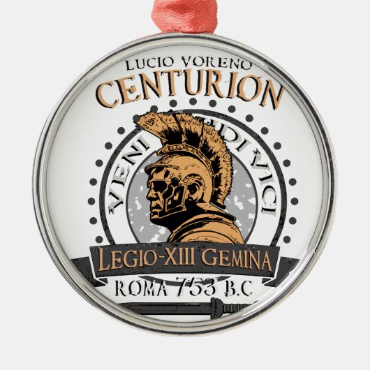 有名なローマンセンチュリオンのルシウス・ヴォレノ メタルオーナメント (正面)
