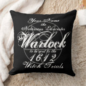 有名なワーロック魔女裁判のゴシック様式であなたの名前 クッション (ブランケット)