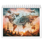 有名な人々によるタイムレスな旅行引用文(写真) カレンダー (カバー)