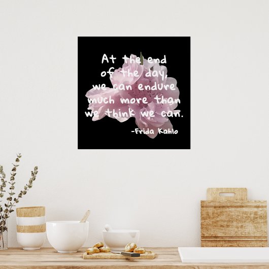 有名な人々による引用文- Frida Kahlo ポスター (キッチン)