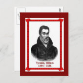 有名な人々,ウィリアム・ティンデール1494-1536 ポストカード (正面/裏面)