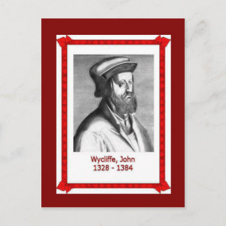 有名な人々，ジョン・ワイクリフ， 1328-1384 ポストカード
