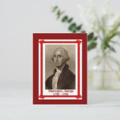 有名な人々，ジョージ・ワシントン1732 - 1739 ポストカード (スタンド正面)