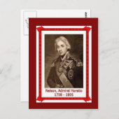 有名な人々，ホレイショ・ネルソン提督1758年～1805年 ポストカード (正面/裏面)