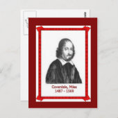有名な人々,マイルズカバーデール1487 - 1569 ポストカード (正面/裏面)
