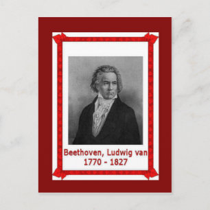 有名な人々，ルートヴィヒ・ヴァン・ベートーベン170-1827 ポストカード