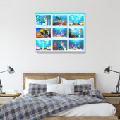 有名な人魚コラージュ。 キャンバスプリント (インサイチュ (寝室))