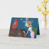 有名な人魚 カード (黄色い花)