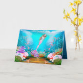 有名な人魚 カード (黄色い花)