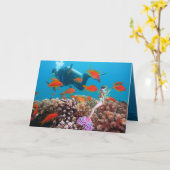 有名な人魚 カード (黄色い花)