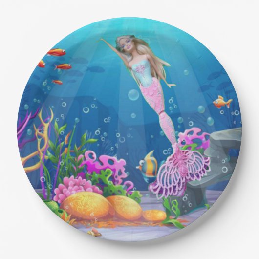 有名な人魚 ペーパープレート (正面)