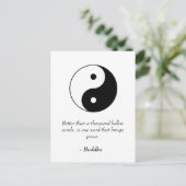 有名な仏引用文 – ホロウの言葉と平和 ポストカード (スタンド正面)