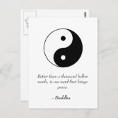 有名な仏引用文 – ホロウの言葉と平和 ポストカード (正面/裏面)