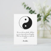 有名な仏引用文 – 思想が世界を作る ポストカード (スタンド正面)