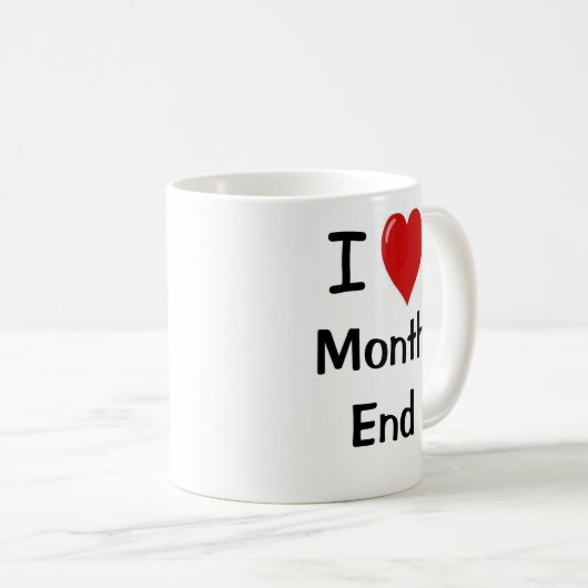 有名な会計引用文私が愛する月エンドジョーク コーヒーマグカップ (正面右)