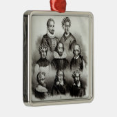 有名な作家1833年 メタルオーナメント (右)