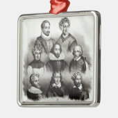 有名な作家1833年 メタルオーナメント (左)