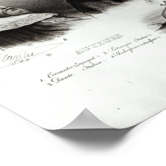 有名な作家, 1833 ポスター (角)