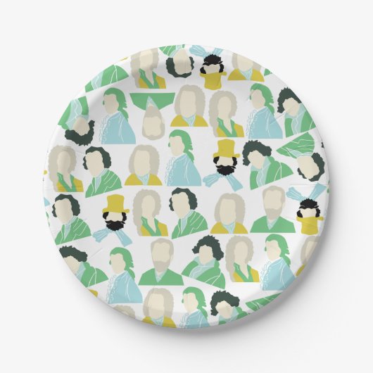 有名な作曲家紙プレート ペーパープレート (正面)