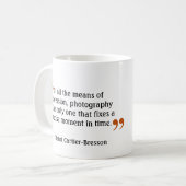 有名な写真家の引用文4ダブルレンズカメラ コーヒーマグカップ (正面左)