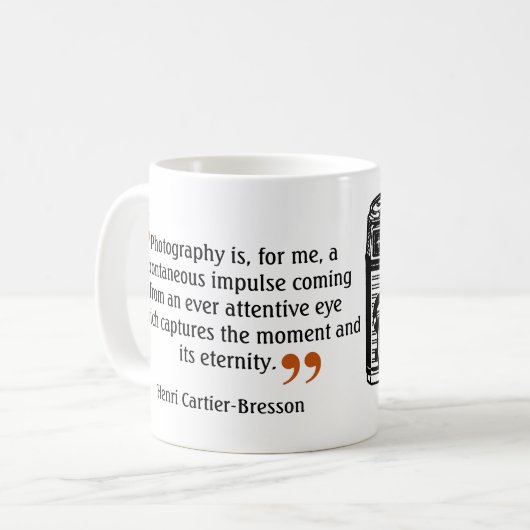 有名な写真家の引用文6ヴィンテージカメラ画像 コーヒーマグカップ (正面左)