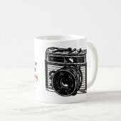 有名な写真家の引用文7ヴィンテージカメラ画像 コーヒーマグカップ (正面右)