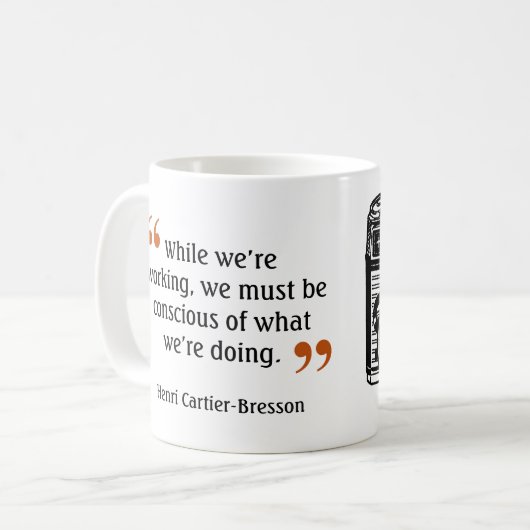 有名な写真家の引用文7ヴィンテージカメラ画像 コーヒーマグカップ (正面左)