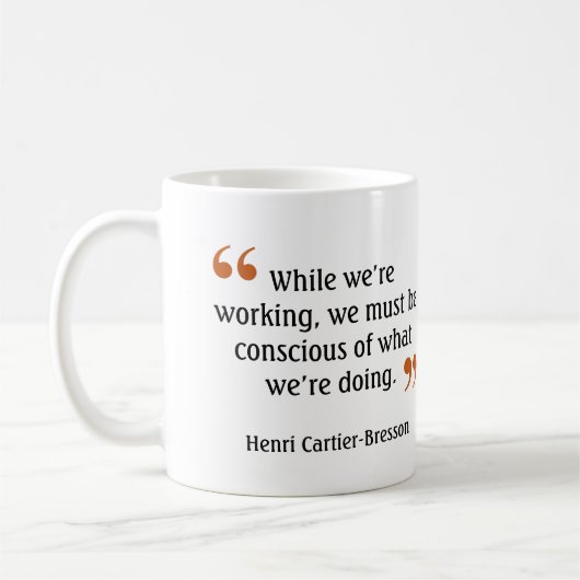 有名な写真家の引用文7ヴィンテージカメラ画像 コーヒーマグカップ (左)