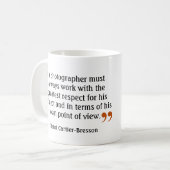 有名な写真家の引用文8ダブルレンズカメラ コーヒーマグカップ (正面左)